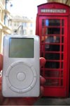 My iPod in Birmingham at a telephone box